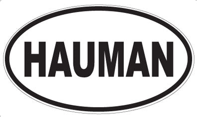 HAUMAN - Oval Sticker