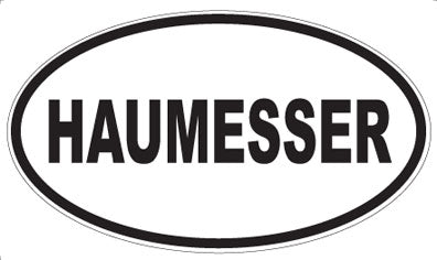 HAUMESSER - Oval Sticker