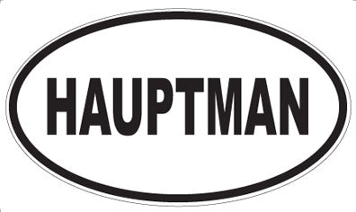 HAUPTMAN - Oval Sticker