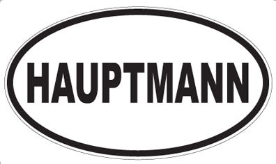 HAUPTMANN - Oval Sticker