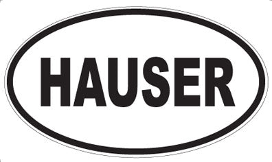 HAUSER - Oval Sticker