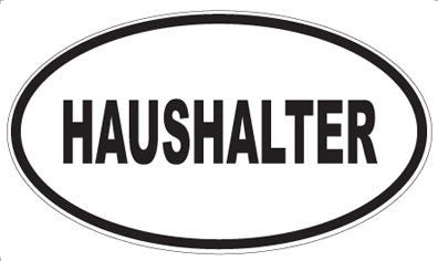 HAUSHALTER - Oval Sticker