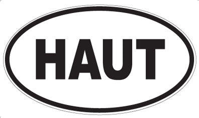 HAUT - Oval Sticker