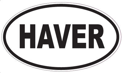 HAVER - Oval Sticker
