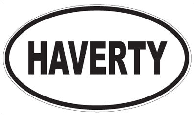 HAVERTY - Oval Sticker