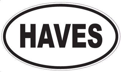HAVES - Oval Magnet
