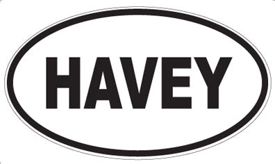 HAVEY - Oval Sticker