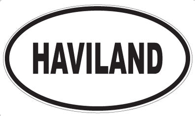 HAVILAND - Oval Sticker