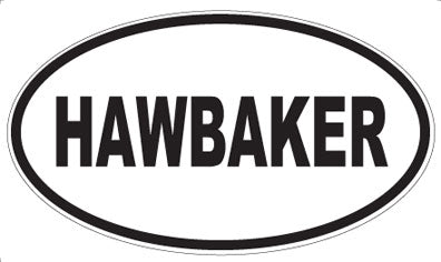 HAWBAKER - Oval Sticker