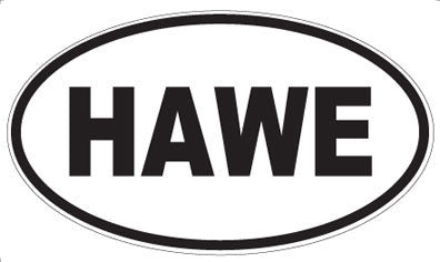 HAWE - Oval Sticker