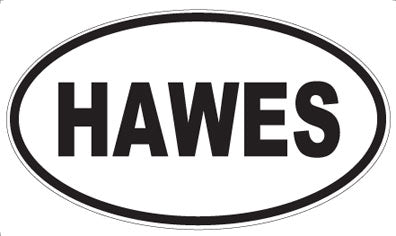 HAWES - Oval Sticker