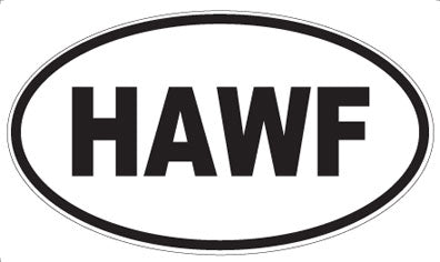 HAWF - Oval Sticker