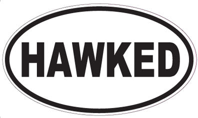 HAWKED - Oval Sticker