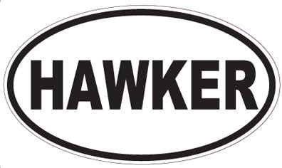 HAWKER - Oval Sticker