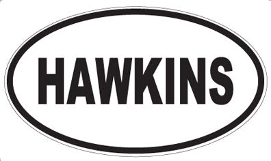 HAWKINS - Oval Sticker