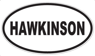 HAWKINSON - Oval Sticker