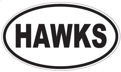 HAWKS - Oval Sticker