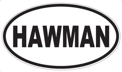 HAWMAN - Oval Sticker