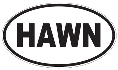 HAWN - Oval Sticker