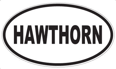 HAWTHORN - Oval Sticker