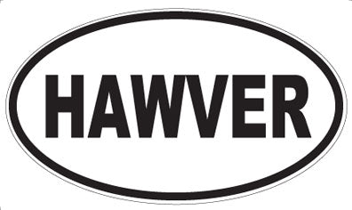 HAWVER - Oval Sticker