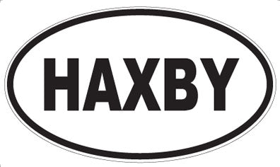 HAXBY - Oval Sticker