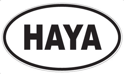HAYA - Oval Sticker