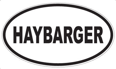HAYBARGER - Oval Sticker