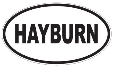 HAYBURN - Oval Sticker