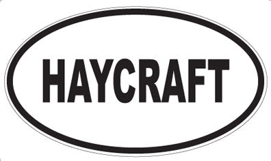 HAYCRAFT - Oval Sticker