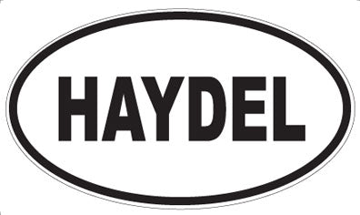 HAYDEL - Oval Sticker