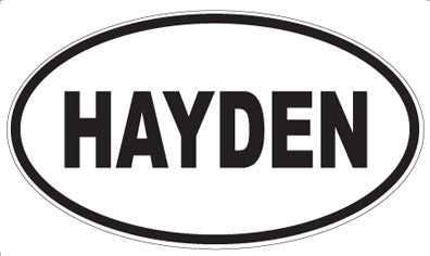 HAYDEN - Oval Sticker