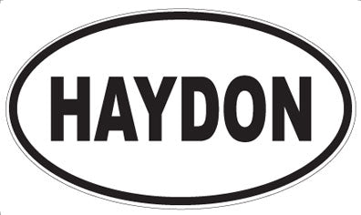 HAYDON - Oval Sticker