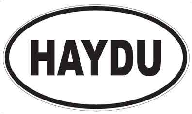 HAYDU - Oval Sticker