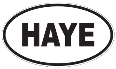 HAYE - Oval Sticker