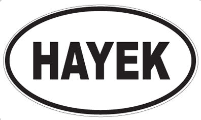 HAYEK - Oval Sticker