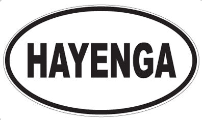 HAYENGA - Oval Sticker