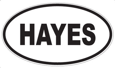 HAYES - Oval Sticker