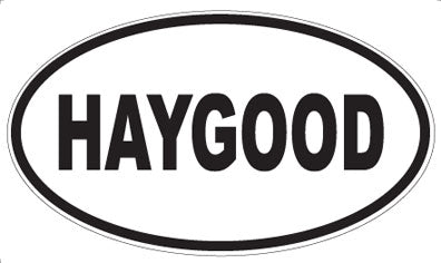 HAYGOOD - Oval Sticker
