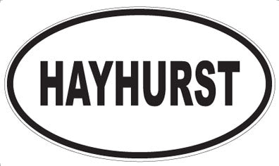 HAYHURST - Oval Sticker