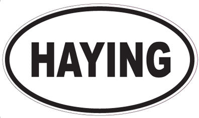 HAYING - Oval Sticker