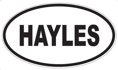 HAYLES - Oval Sticker