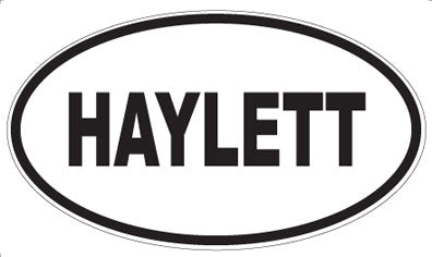 HAYLETT - Oval Sticker