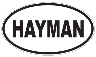 HAYMAN - Oval Sticker