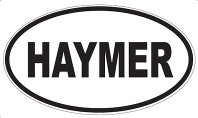 HAYMER - Oval Sticker
