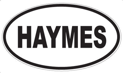 HAYMES - Oval Sticker