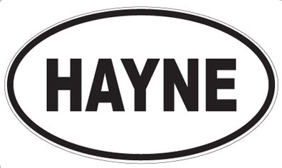HAYNE - Oval Sticker