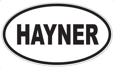 HAYNER - Oval Sticker