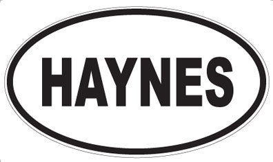 HAYNES - Oval Sticker