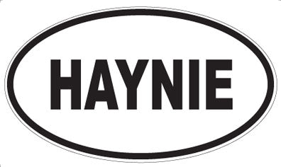 HAYNIE - Oval Sticker